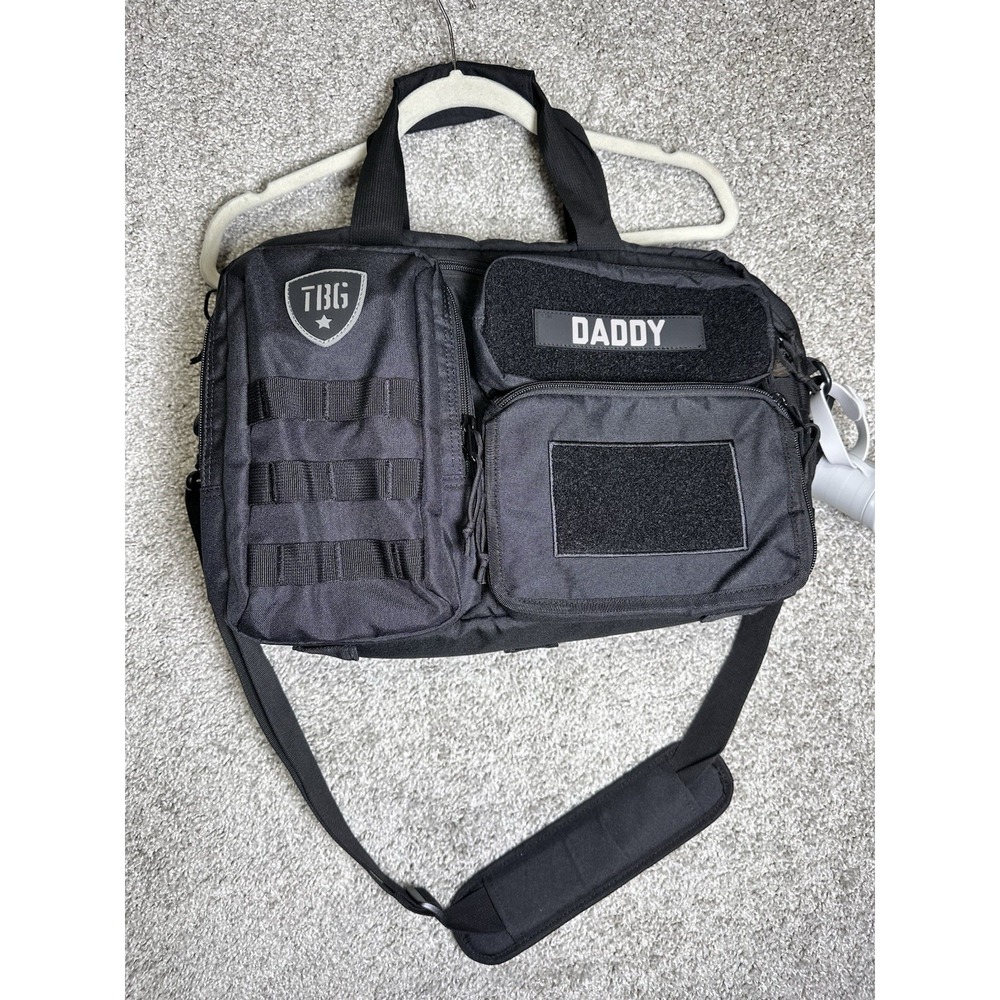 4th Gen Tactical Bay Gear TBG Deuce 4.0 Diaper Bag Dad Black With Changing Mat